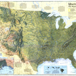 National Geographic United States, The Physical Landscape 1996 digital map
