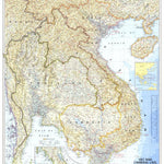 National Geographic Vietnam, Cambodia, Laos, & Thailand 1967 digital map