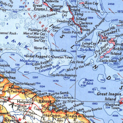 National Geographic West Indies 1962 digital map