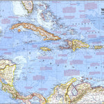 National Geographic West Indies & Central America 1970 digital map