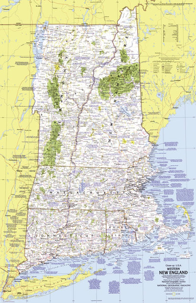 National Geographic Western New England 1975 digital map