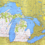 National Geographic Wisconsin, Michigan, & The Great Lakes 1973 digital map