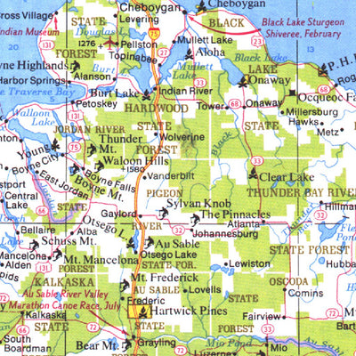 National Geographic Wisconsin, Michigan, & The Great Lakes 1973 digital map