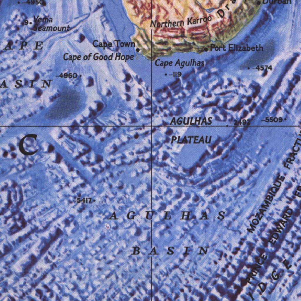 【世界海溝地図掛け軸】WORLD OCEAN FLOOR MAP ナショナル ジオグラフィック協会（NGS）ワンオフ世界海溝地図 英字 1981年製造 S56年