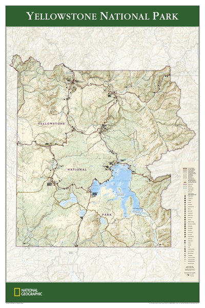 National Geographic Yellowstone National Park digital map