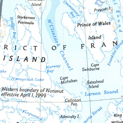 National Geographic Yukon & Northwest Territories 1997 digital map