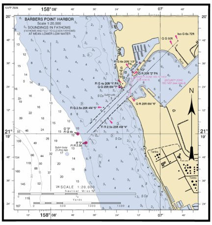 Barbers Point Harbor Map by National Oceanographic & Atmospheric ...
