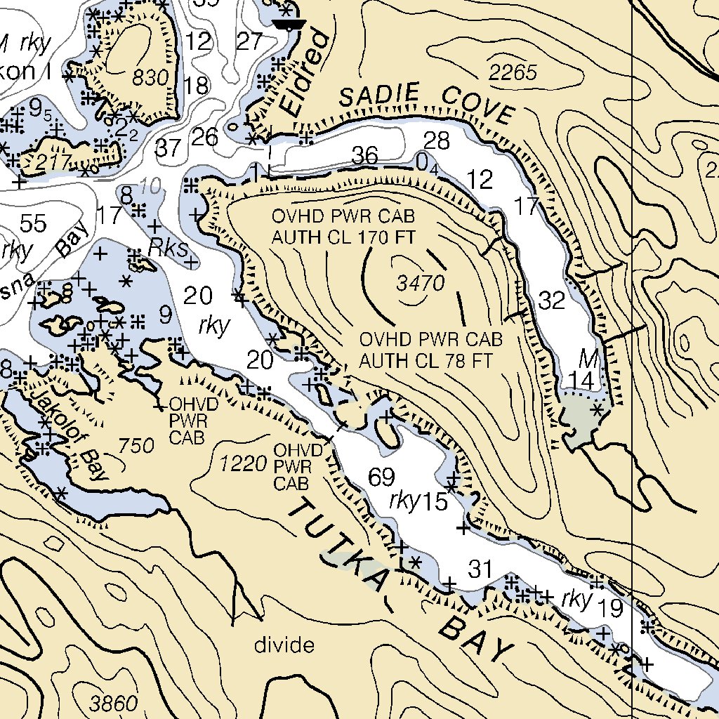 Cook Inlet Chart Cook Inlet Southern Part Map by National Oceanographic & Atmospheric ...
