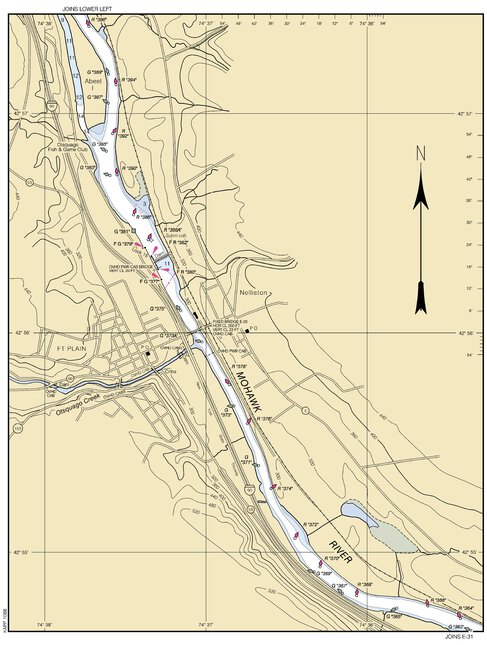 Mohawk River - Fort Plain Map by National Oceanographic & Atmospheric ...
