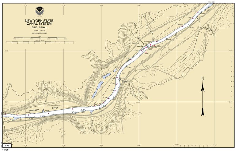 Mohawk River - Randall Map by National Oceanographic & Atmospheric ...