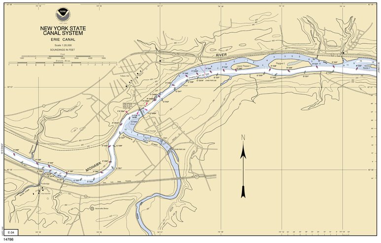 Mohawk River - Schoharie Creek Map by National Oceanographic ...