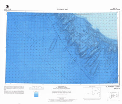 National Oceanographic & Atmospheric Administration (NOAA) St Matthew Canyon (NO 1-3) digital map