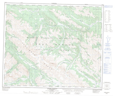 Natural Resources Canada Adams Lookout, AB (083E10 CanMatrix) digital map