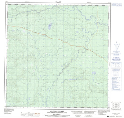 Natural Resources Canada Allegretto Lake, BC (105A04 CanMatrix) digital map