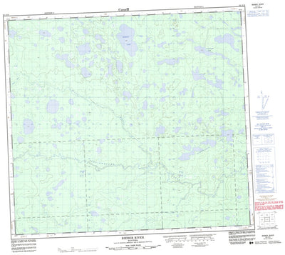 Natural Resources Canada Bieber River, MB (064A16 CanMatrix) digital map