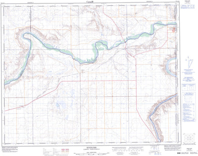 Natural Resources Canada Bindloss, AB (072L16 CanMatrix) digital map