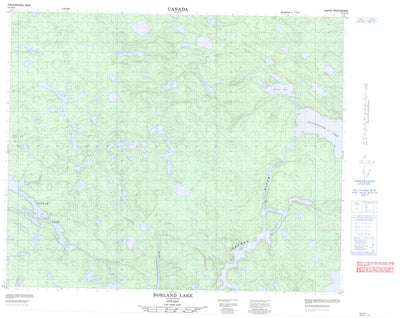 Natural Resources Canada Borland Lake, ON (053D16 CanMatrix) digital map