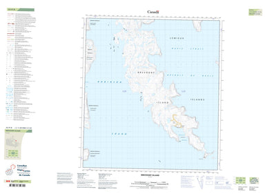 Natural Resources Canada Brevoort Island (025P08 CanTopo) digital map