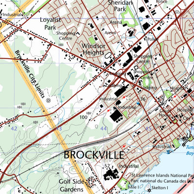 Natural Resources Canada Brockville, ON (031B12 CanTopo) digital map