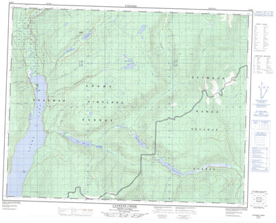Natural Resources Canada Cayenne Creek, BC (082M06 CanMatrix) digital map