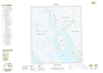 Natural Resources Canada Cornelia Channel, NU (025O12 CanTopo) digital map