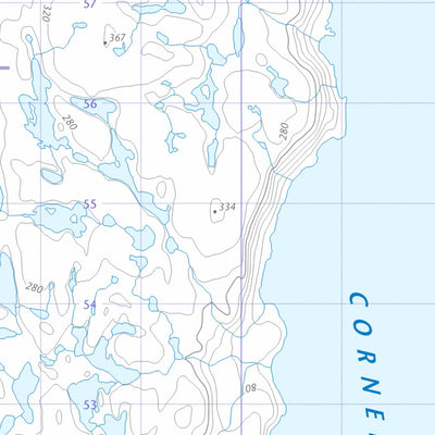 Natural Resources Canada Cornelia Channel, NU (025O12 CanTopo) digital map