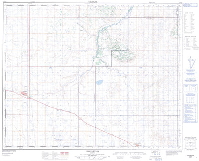 Natural Resources Canada Coronation, AB (073D03 CanMatrix) digital map