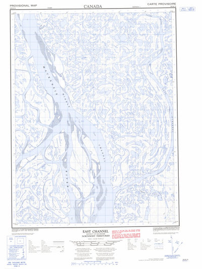 Natural Resources Canada East Channel, NT (106M16 CanMatrix) digital map