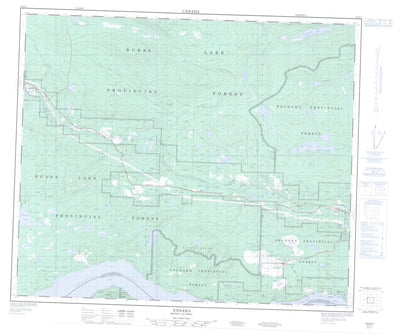Natural Resources Canada Endako, BC (093K03 CanMatrix) digital map