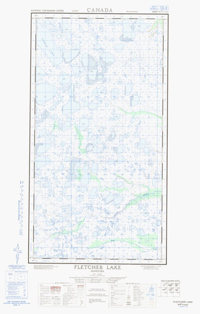 Natural Resources Canada Fletcher Lake East, MB (054K04 CanMatrix) digital map