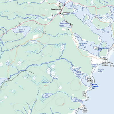 Natural Resources Canada Framboise, NS (011F09 Toporama) digital map