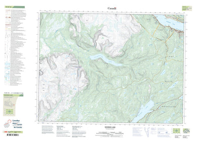 Natural Resources Canada Georges Lake, NL (012B16 CanTopo) digital map