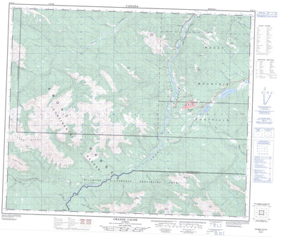 Natural Resources Canada Grande Cache, AB (083E14 CanMatrix) digital map