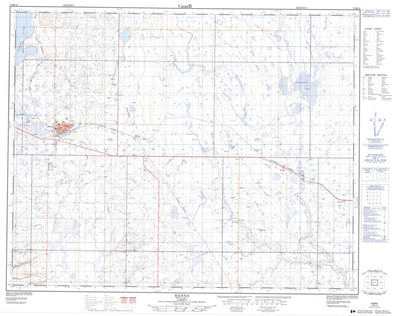 Natural Resources Canada Hanna, AB (072M12 CanMatrix) digital map