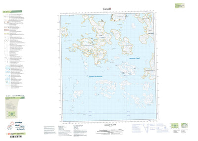Natural Resources Canada Hobart Island (036A03 CanTopo) digital map