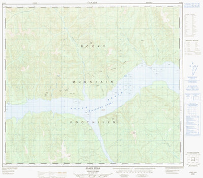 Natural Resources Canada Jones Peak, BC (094B02 CanMatrix) digital map