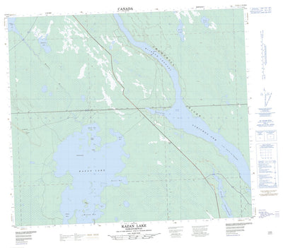 Natural Resources Canada Kazan Lake, SK (073N09 CanMatrix) digital map
