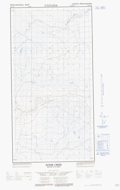 Natural Resources Canada Komie Creek West, BC (094P05_W CanMatrix) digital map