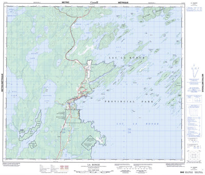 Natural Resources Canada La Ronge, SK (073P03 CanMatrix) digital map