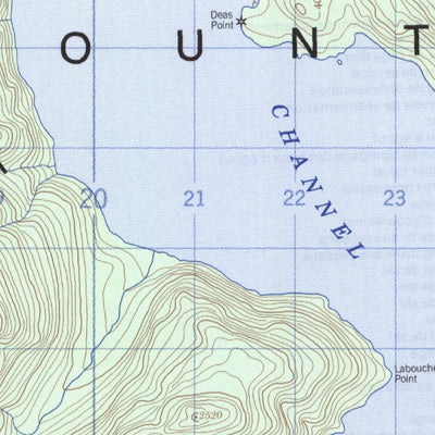 Natural Resources Canada Labouchere Channel, BC (093D06 CanMatrix) digital map