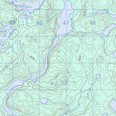 Natural Resources Canada Lac Au Brochet, QC (022F12 CanMatrix) digital map