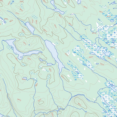 Natural Resources Canada Lac Bastille, NL (012N14 Toporama) digital map