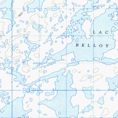 Natural Resources Canada Lac Belloy, QC (024M07 CanMatrix) digital map