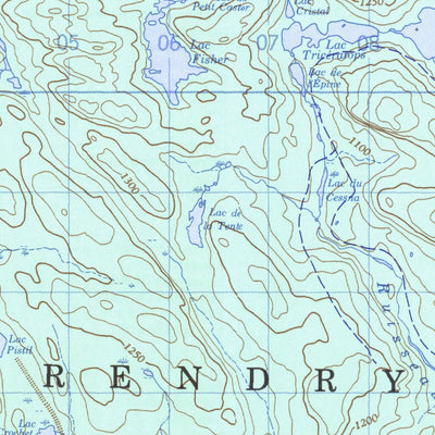 Natural Resources Canada Lac De L'Écorce, QC (031N01 CanMatrix) digital map