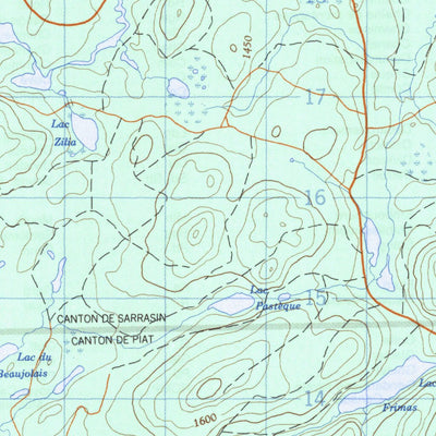 Natural Resources Canada Lac Mitshisso, QC (032H13 CanMatrix) digital map