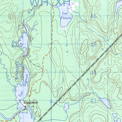 Natural Resources Canada Lac Mondonac, QC (031P05 CanMatrix) digital map