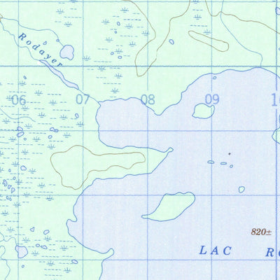 Natural Resources Canada Lac Rodayer, QC (032K13 CanMatrix) digital map