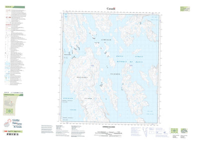 Natural Resources Canada Lemieux Islands (025P09 CanTopo) digital map