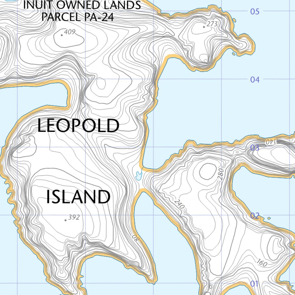 Leopold Island, NU (016D14 CanTopo) Map by Natural Resources Canada ...