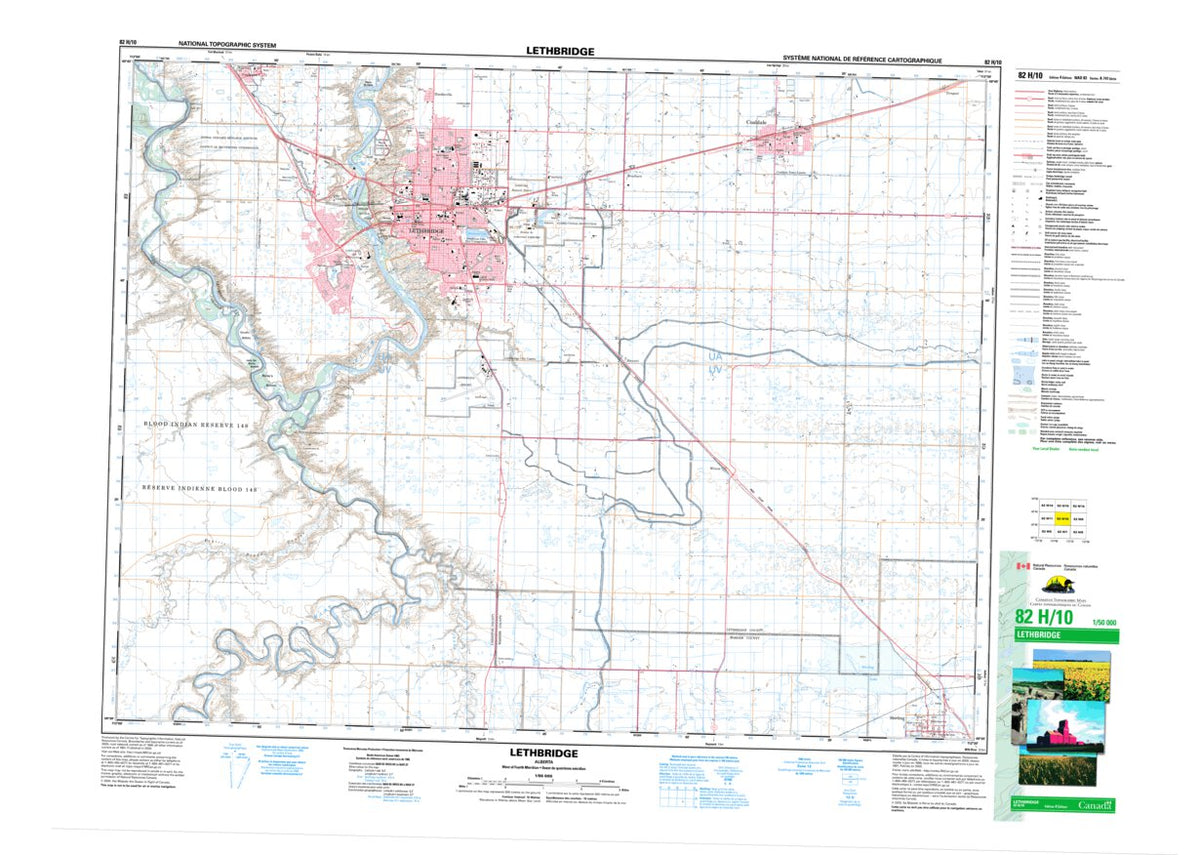 Lethbridge, AB (082H10 CanMatrix) Map by Natural Resources Canada ...